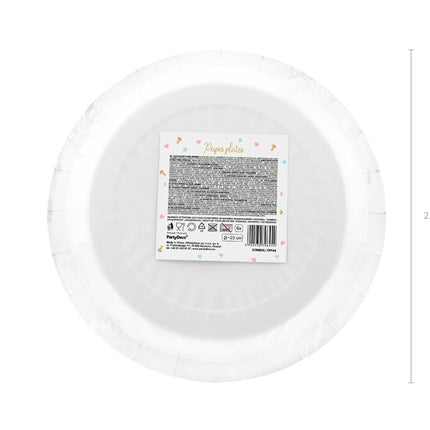 Talerze do ujawniania płci 23 cm 6 szt.