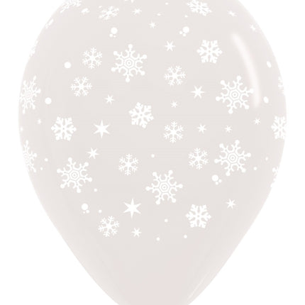 Balony Snowflake Mix 30cm 25szt