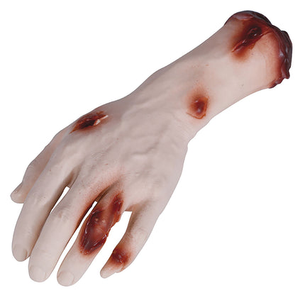 Halloweenowe sztuczne rany dłoni 25 cm