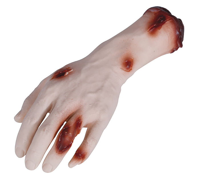 Halloweenowe sztuczne rany dłoni 25 cm