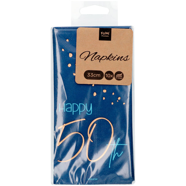 Serwetki 50 Years Blue 33cm 10szt