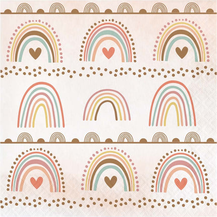 Serwetki Rainbow Hearts 16szt