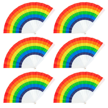 Wachlarz Rainbow Pride 23cm 6szt