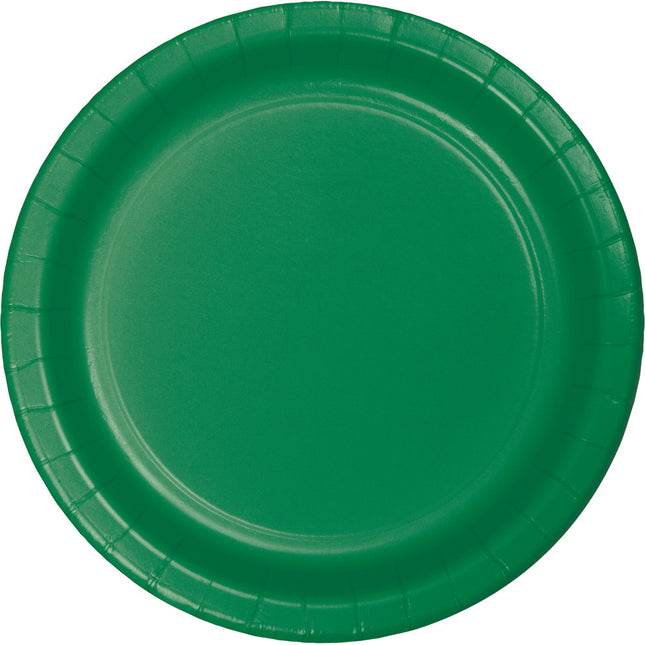 Zielone talerze 23cm 8szt