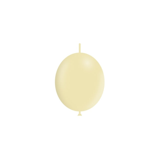 Żółte balony z guzikami 15cm 100szt