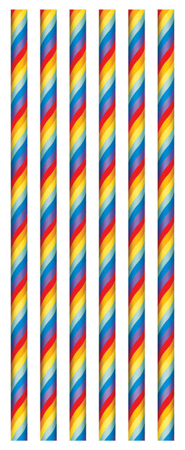 Słomki papierowe Rainbow 20szt