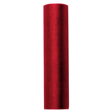 Tkanina z czerwonej organzy 16cm 9m