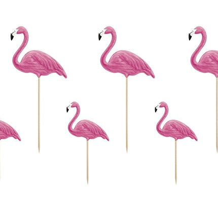 Nakłuwacze do flamingów 23,5 cm 6 szt.
