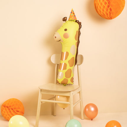 Balon helowy na 1 rok Żyrafa pusty 82 cm