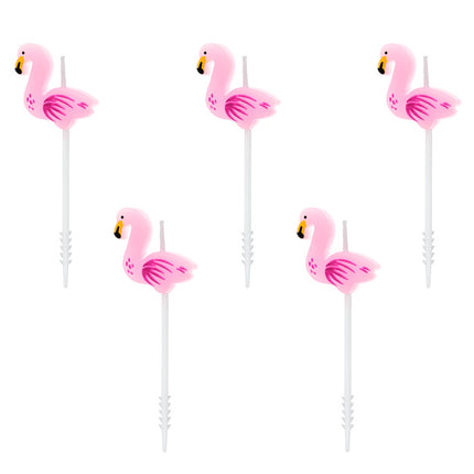 Świeczki Flamingo 3cm 5szt