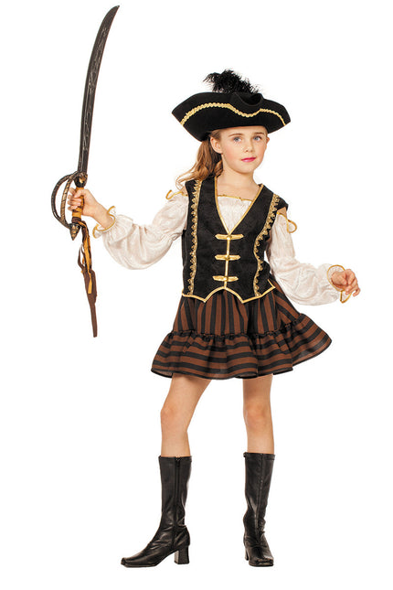 Brązowa sukienka piratki dla dziewczynki