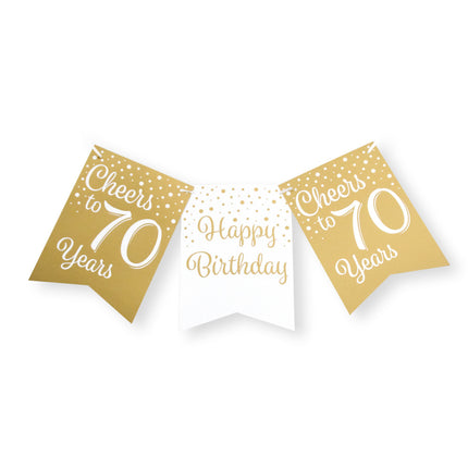 Banner 70 Years Gold White 6m