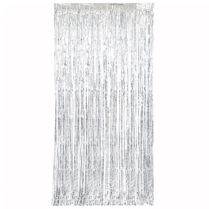 Srebrna kurtyna do drzwi Metallic 2m