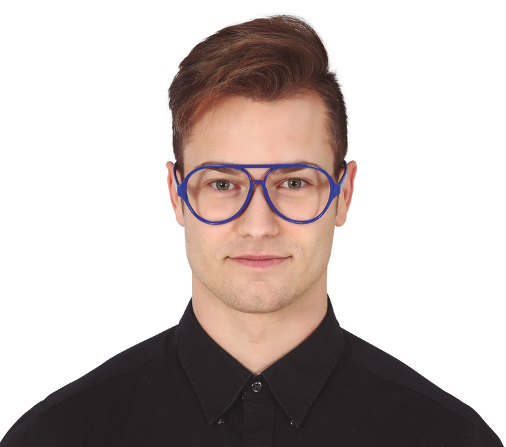 Niebieskie okulary bez okularów