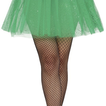 Ciemnozielone tutu damskie brokatowe 40 cm