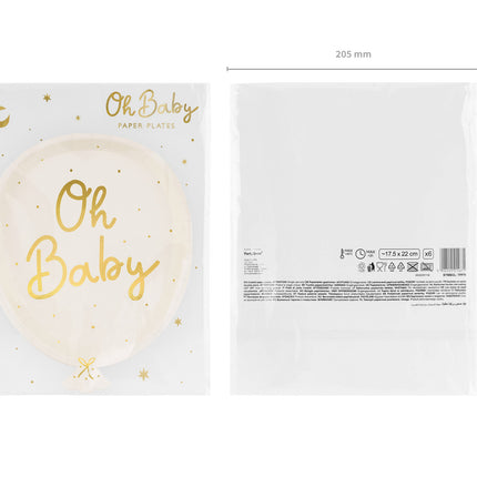 Talerze Oh Baby 22cm 6szt