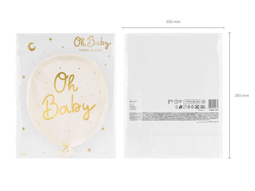 Talerze Oh Baby 22cm 6szt