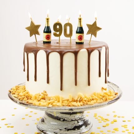 Świece 90 Years Champagne 17,5 cm