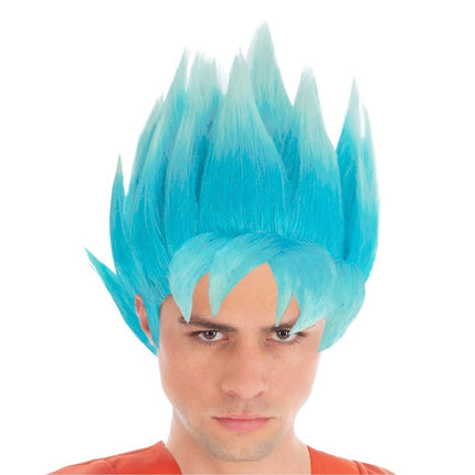 Niebieska peruka Goku Super Saiyan Dragon Ball Super