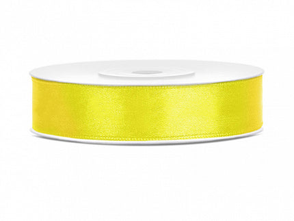 Wstążka satynowa żółta 12 mm 25 m
