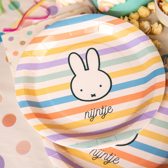 Kolorowe talerzyki Miffy 23cm 8szt