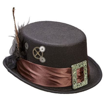 Steampunkowa klamra do kapelusza