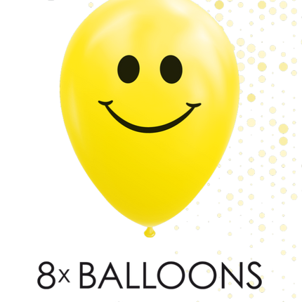 Żółte balony buźki 30,5 cm 8 szt.