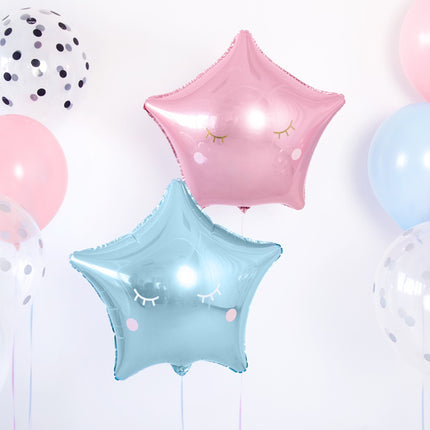 Balon helowy gwiazda jasnoniebieski pusty 48 cm