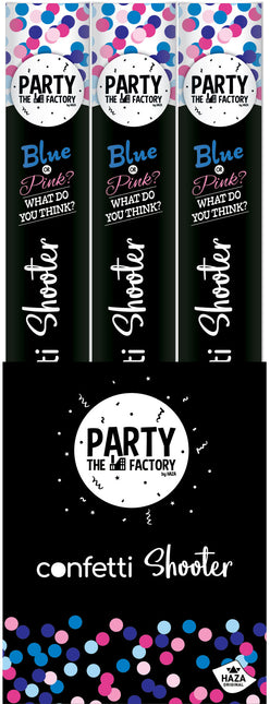 Konfetti Cannon Gender Reveal Blue 40cm