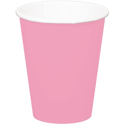 Jasnoróżowe kubki kartonowe 350ml 8szt