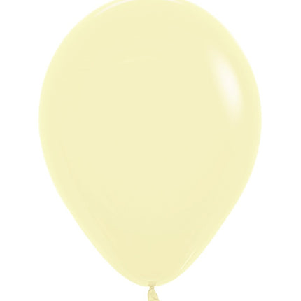 Balony Pastel Matte Yellow 25cm 100szt