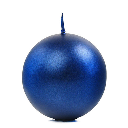 Świece kulkowe Niebieskie Metaliczne 6cm 10szt