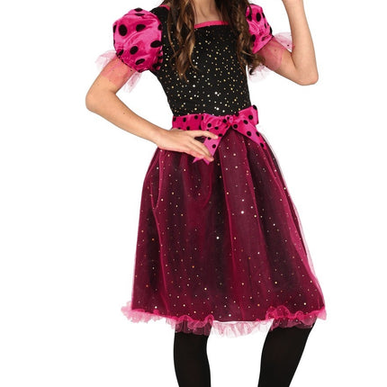 Kostium czarownicy na Halloween dla dziewczynki różowy