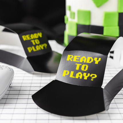Gaming Party Hat 38cm 6szt