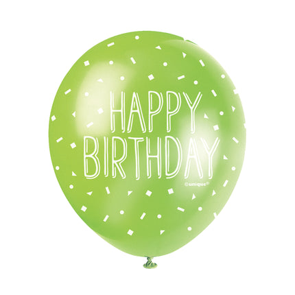 Balony Happy Birthday Kropki 30cm 5szt