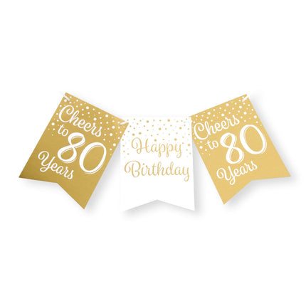 Banner 80 Years Gold White 6m