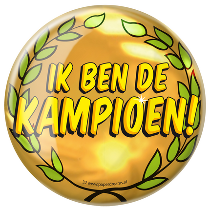 Przycisk I Am The Champion 10,2 cm