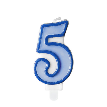 Świeczka 5 lat Niebieska 7cm