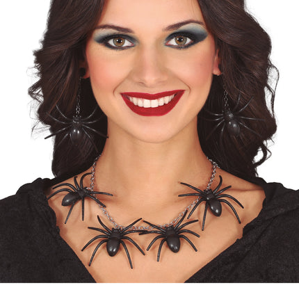 Naszyjnik na Halloween Pająki