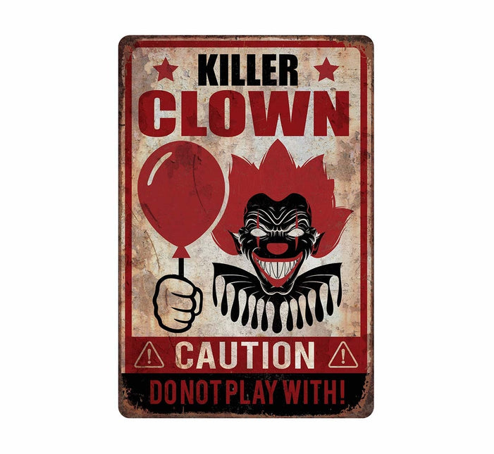 Halloweenowa dekoracja ścienna Killer Clown Plate 36cm