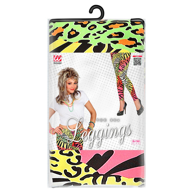 Legginsy damskie w kolorze neonowym 80S
