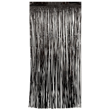 Czarna folia kurtynowa do drzwi 2m
