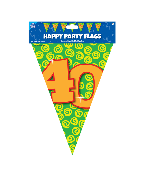 Flagline 40 Years Coloured 10m