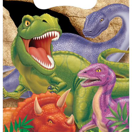 Torebki do dzielenia się Dino 23cm 8szt.