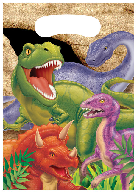 Torebki do dzielenia się Dino 23cm 8szt.