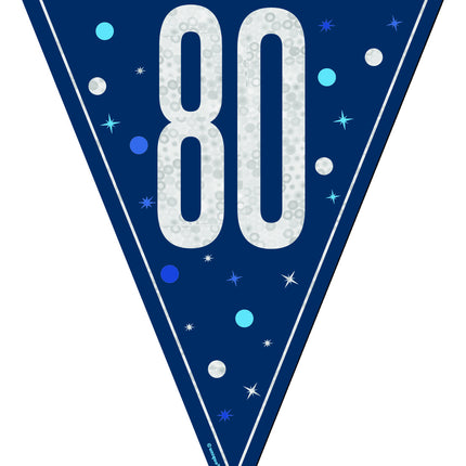 80 Years Garland Blue 2,5 m
