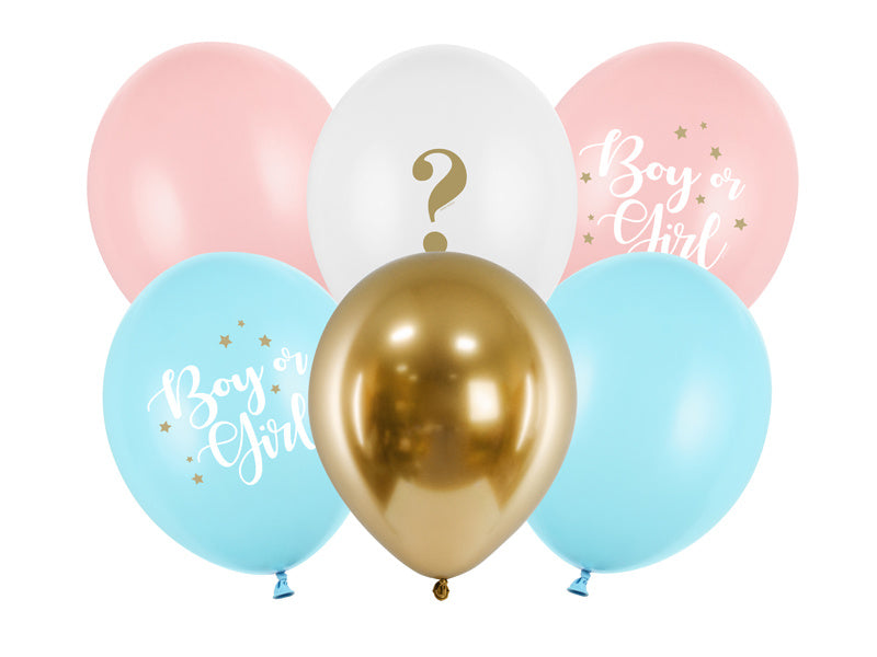 Balony Chłopiec lub Dziewczynka Mix 30cm 6szt