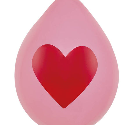 Balony serca 25cm 6szt