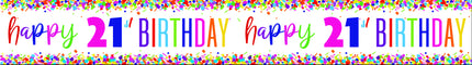 Baner urodzinowy 21 lat 2,74 m