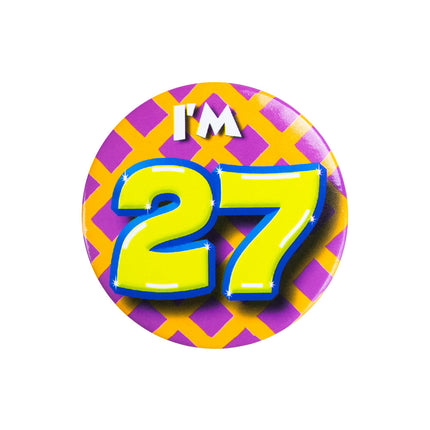 Jestem 27 Button 27 Years 5.5cm